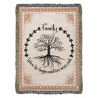 Family Roots - Celtic Tree Woven Blanket